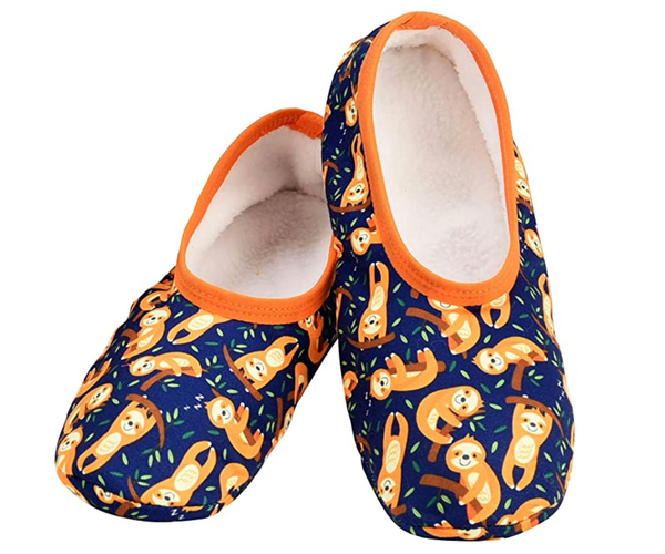 Snoozies Skinnies Lightweight Sloth Slippers