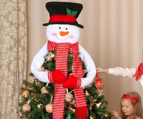 Snowman Hug Christmas Tree Topper
