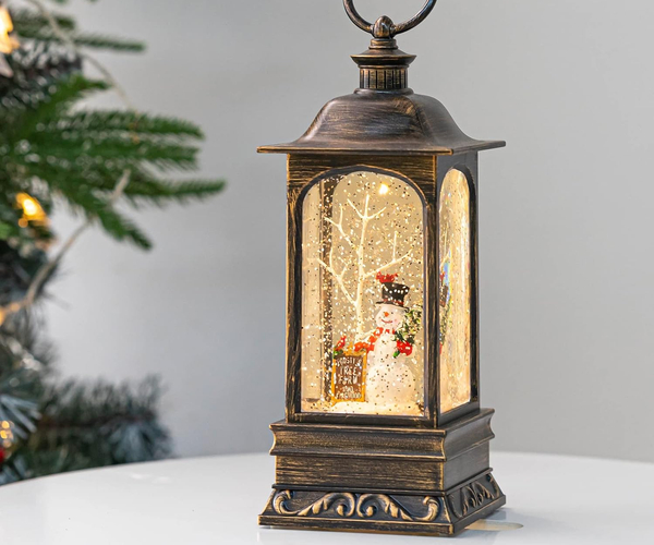 Snowman Snow Globe Lantern