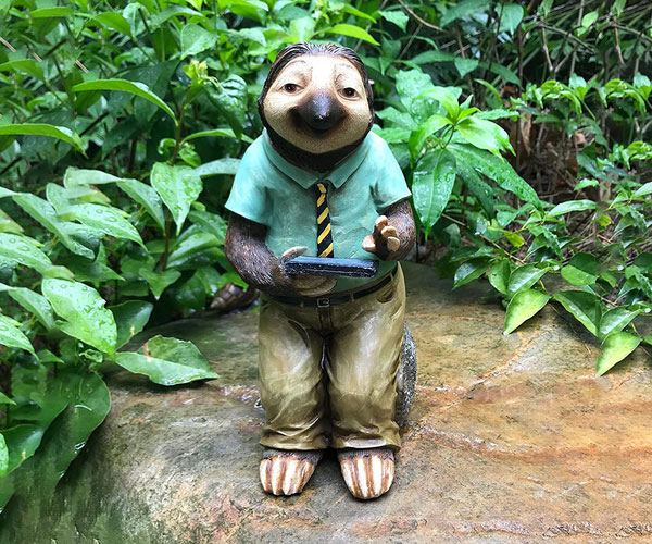 Solar Light Up Sloth Garden Figurine