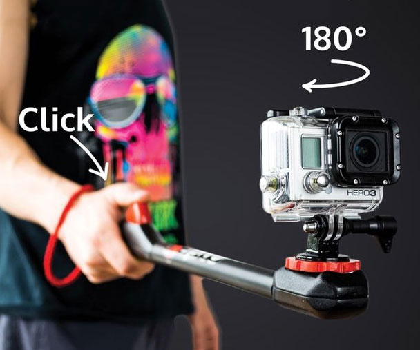 180° Camera Spinning Selfie Stick