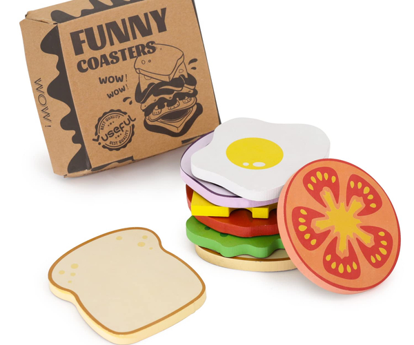 Stacking Burger Coaster Set