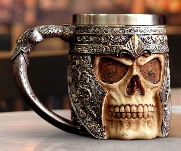 Stainless Steel Viking Skull Mug