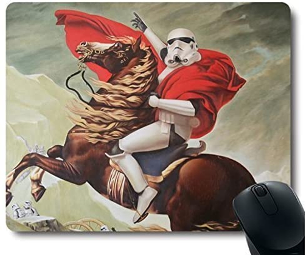 Star Wars Stormtrooper on a Horse Funny Mouse Pad