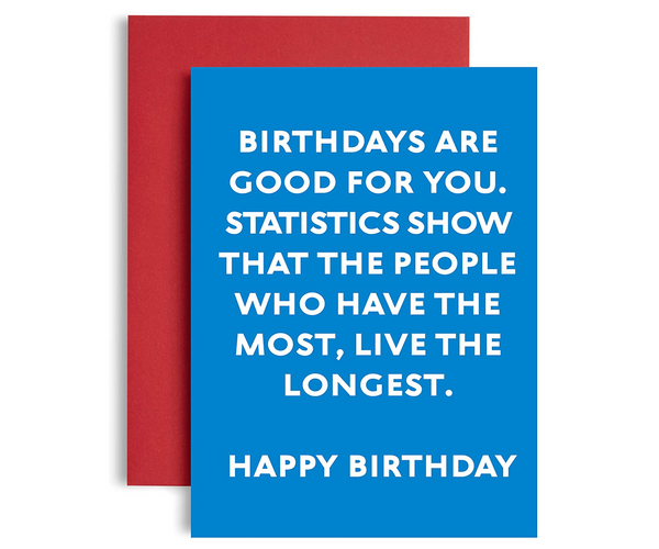 Statistics Show Funny Birthday Card