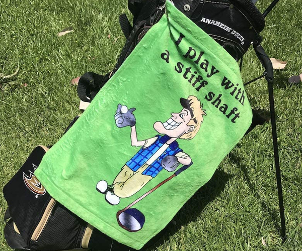 Stiff Shaft Funny Golf Towel