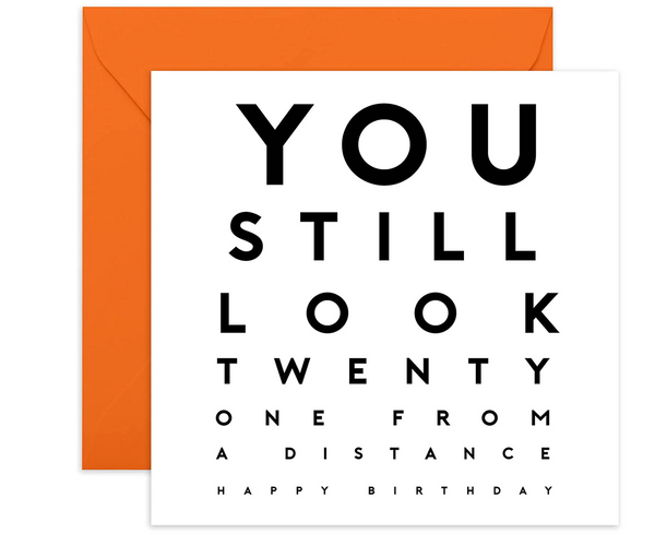 Still Look 20 From a Distance Funny Birthday Card