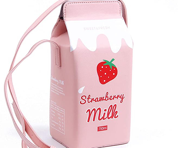 Strawberry Milk Carton Purse