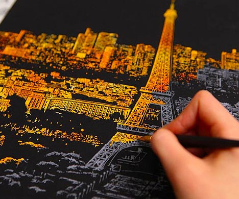 Stress Relieving Scratch-Off City Posters