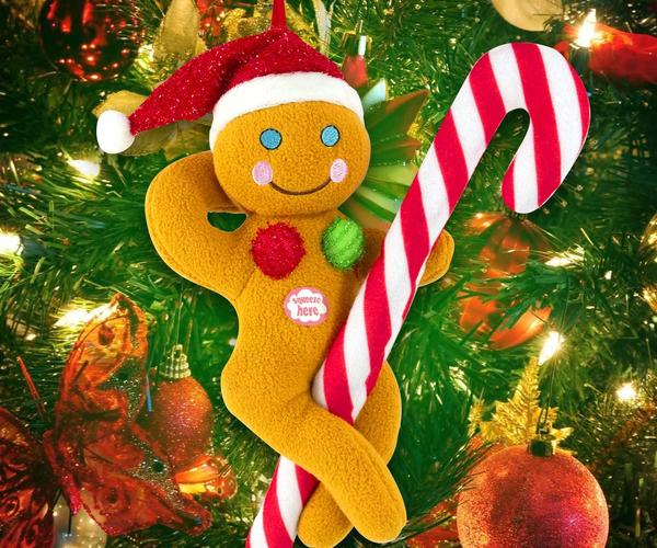 Stripper Gingerbread Man with Sounds Funny Ornament