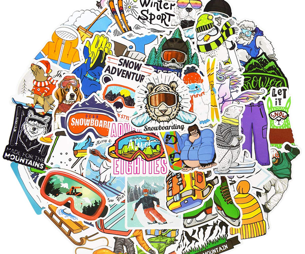 Super Pack of Snowboarder Stickers