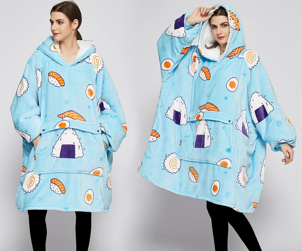 Sushi Themed Wearable Blanket Hoodie