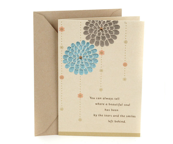 Tears Left Behind Sympathy Card