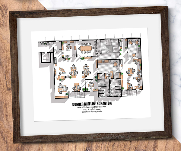 The Office Floor Plan Print