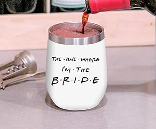The One Where I'm the Bride Wine Tumbler