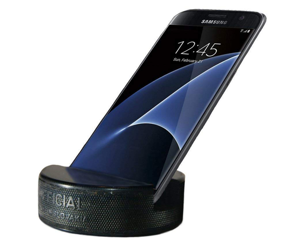 The Original Indestructible Hockey Puck Cell Phone Stand