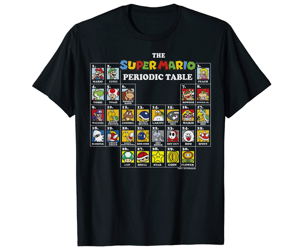 The Super Mario Periodic Table Shirt