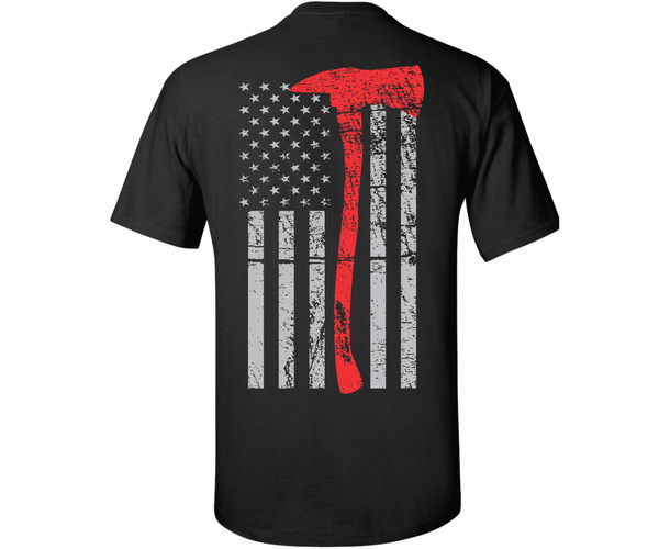 Thin Red Line Firefighter Axe Shirt