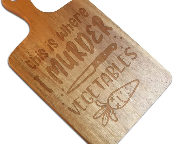 This Is Where I Murder Vegetables Cutting Board