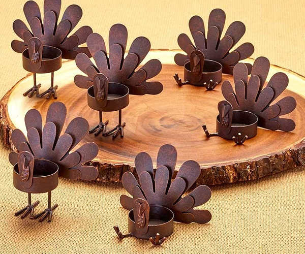 Turkey Tea Light Holders
