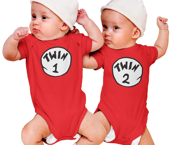 Twin 1 Twin 2 Onesie Set