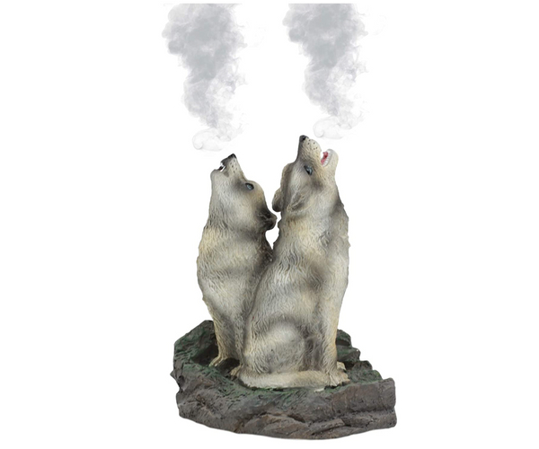Twin Wolf Incense Burner