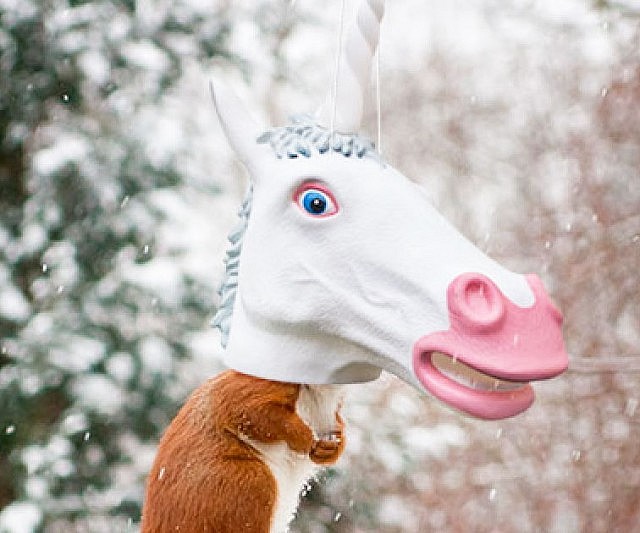 Unicorn Head Squirrel Feeder