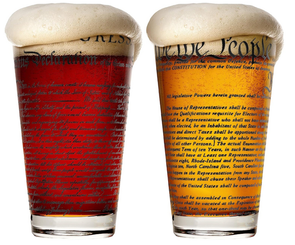 United States Constitution Beer Pints