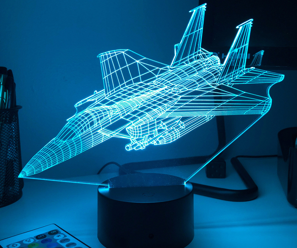 USAF F-15E Optical Illusion Lamp