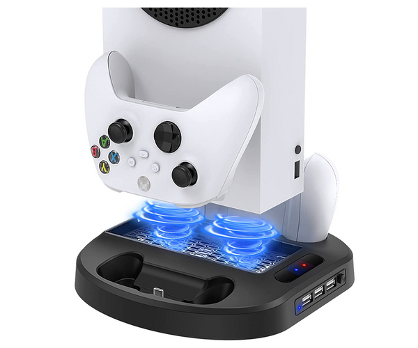 Vertical Charging and Cooling Station for Gamers