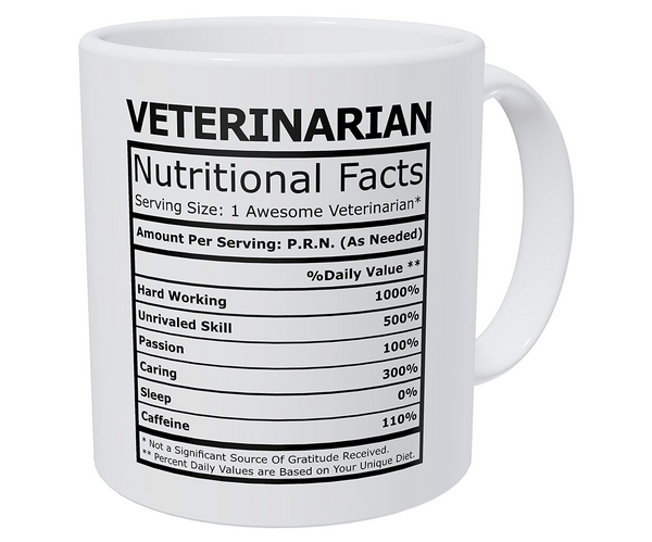 Veterinarian Nutrition Facts Mug
