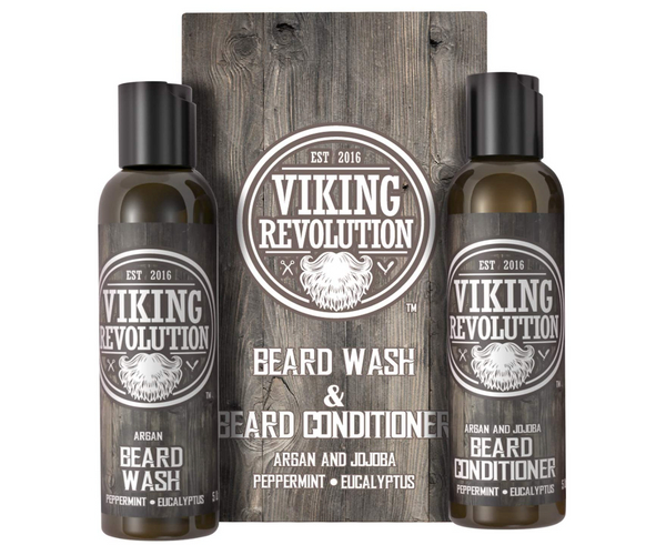 Viking Revolution Beard Wash & Beard Conditioner Set