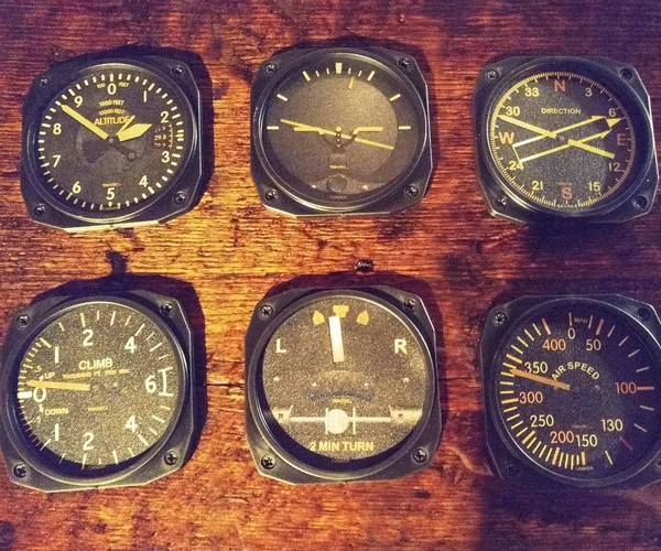 Vintage Aircraft Instrument Drink Coasters