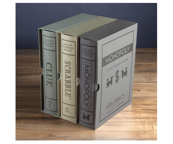 Vintage Bookshelf Board Games