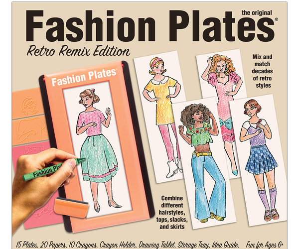 Vintage Fashion Plates Drawing Playset