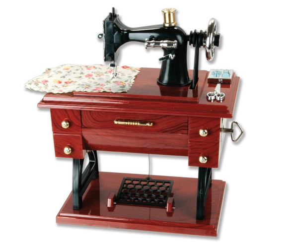 Vintage Sewing Machine Music Box