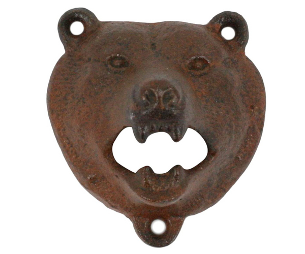 Wall Mounted Cast Iron Bear Bottle Opener
