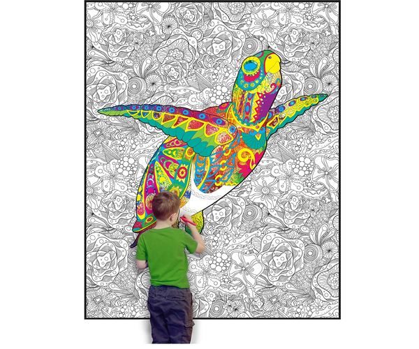 Wall-Sized Sea Turtle Coloring Page