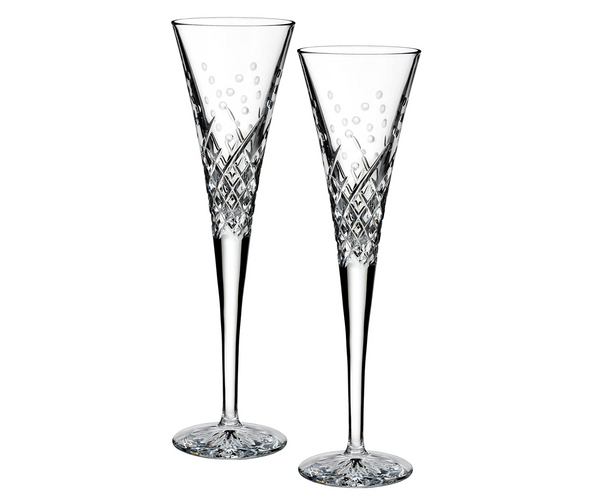 Waterford Crystal Happy Wishes Champagne Flutes