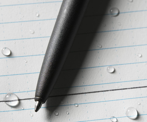 Weatherproof Black Metal Clicker Pen