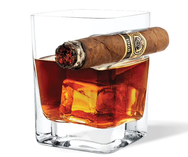 Whiskey Glass Cigar Holder