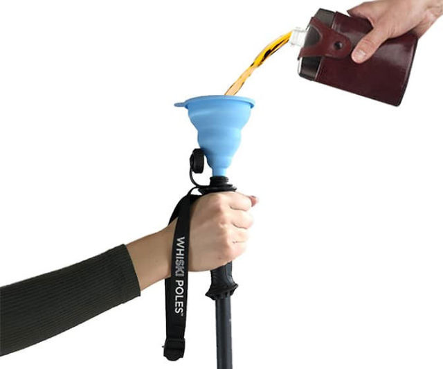 Concealed Flask Ski Poles