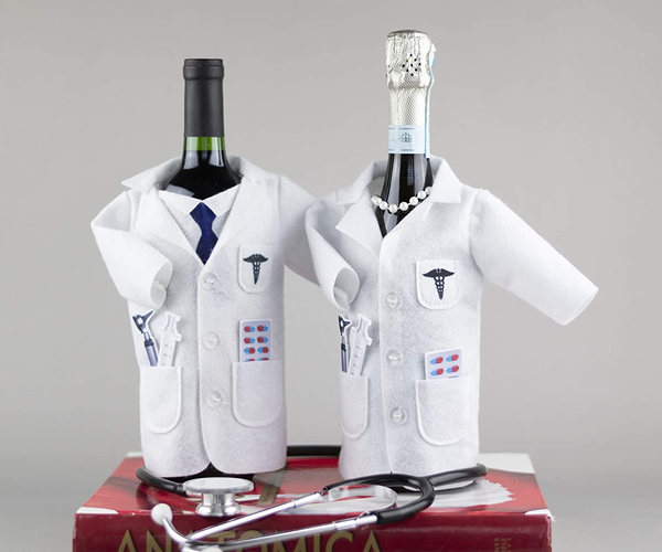 White Coat Wine Bottle Bag