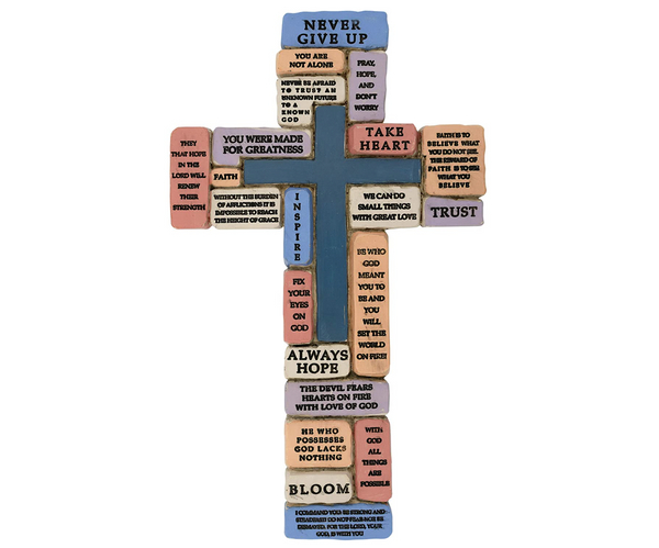 Words of Inspiration Resin Cross