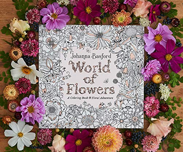 World of Flowers Adult Coloring Book
