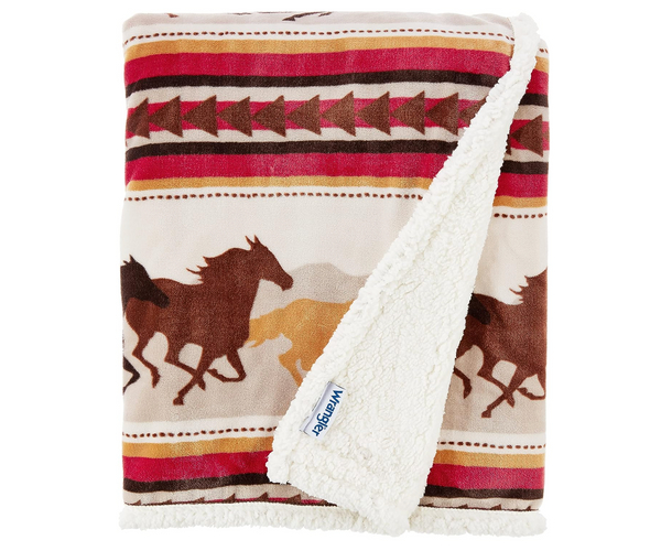 Wrangler Sherpa Cowboy Blanket
