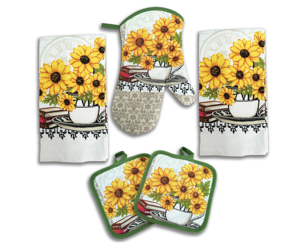 Yellow Sunflower Kitchen Set