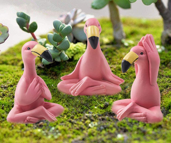 Yoga Flamingo Garden Decor