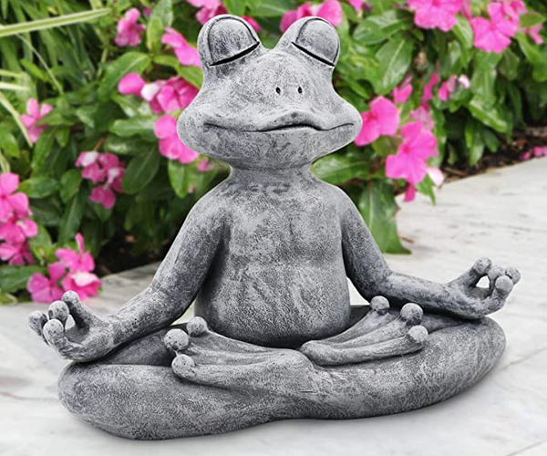 Zen Frog Garden Statue
