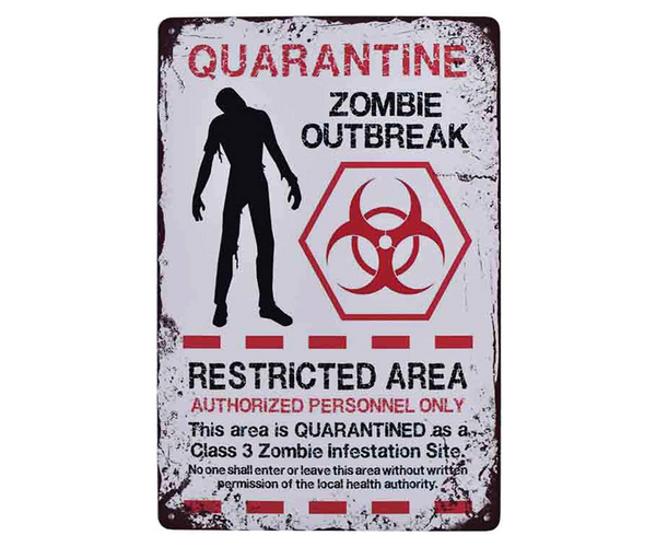 Zombie Outbreak Warning Sign